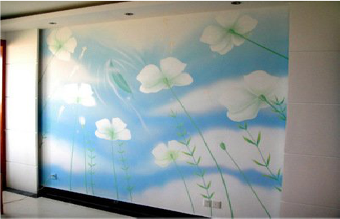 江北画墙绘怎么画好白云的蓬松感？