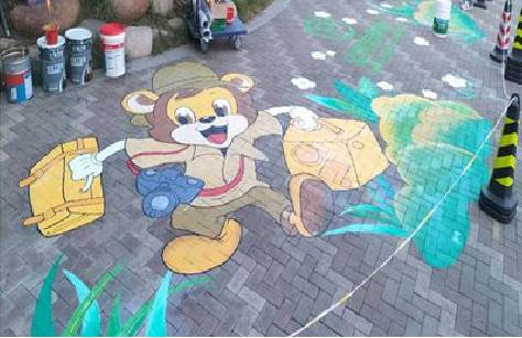 江北夏季画地面彩绘会遇到的问题