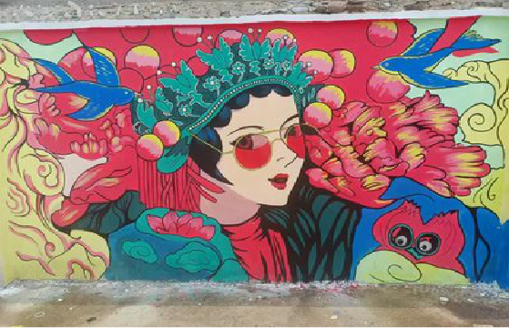 江北墙体彩绘-网红墙