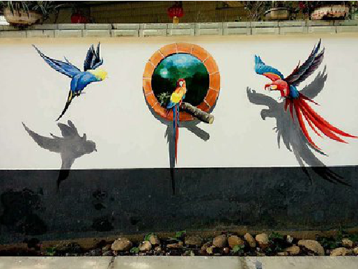 江北视觉错位-3D墙绘设计