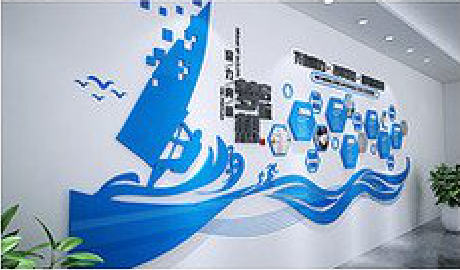 江北海浪主题文化墙如何设计？