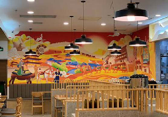 江北商业空间彩绘介绍。